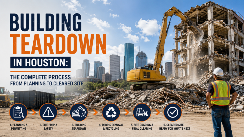 Building Teardown in Houston: The Complete Process from Planning to Cleared Site